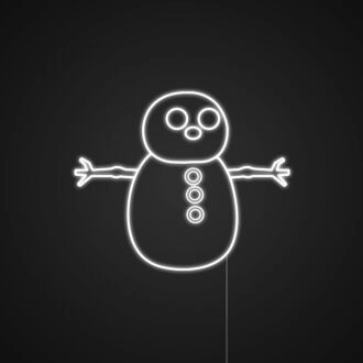 Snowman Outline Neon Sign