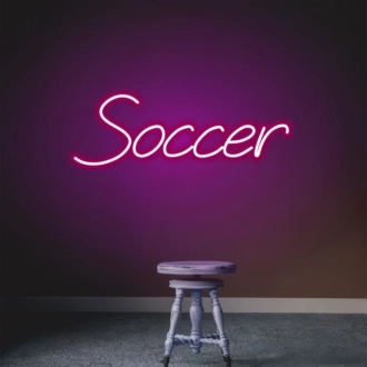 Soccer Text Wall Decor Neon Light