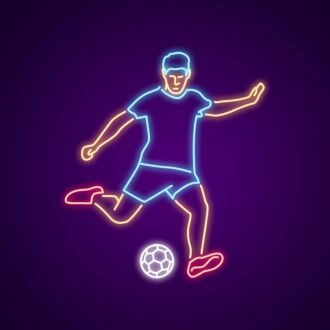 Soccer Player Neon Sign for Sports Lovers and Enthusiasts