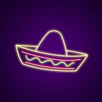 Sombrero Neon Sign for Fun and Festive Decor