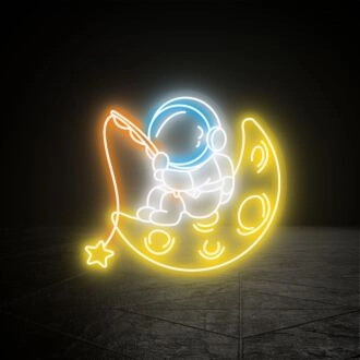 Brighten Your Nights and Celebrate in Style with Space Astronaut Led Neon Sign for Dreamy Home, Office, Storefront, and Stellar Party Decorations.