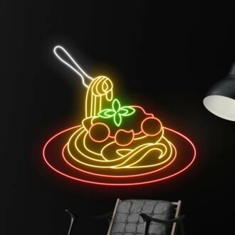 Spaghetti Pasta Led Neon Sign Spaghetti Logo Decor