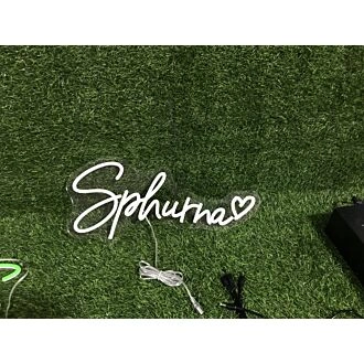 Brighten Your Wedding, Bar, and Home Decor with the Sphurna With Heart Yellow LED Neon Sign.