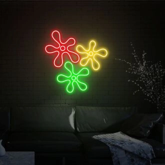 Brighten Up Your Kid's Room, Play Areas, and Birthday Celebrations with Spongebob Flower LED Neon Sign Flower Neon Light Decoration.