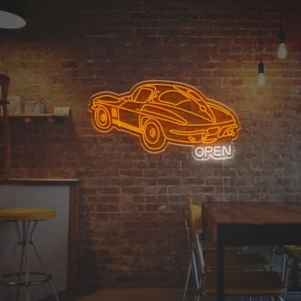 Sports Car Open LED Neon Sign