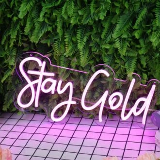 Stay Gold Purple Neon Sign