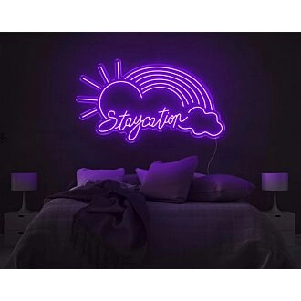 Staycation Rainbow LED Neon Sign