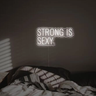 Elevate Your Gym, Bar, or Home Decor with the Strong Is Sexy LED Neon Sign – Perfect for Motivational Ambiance and Celebrations.