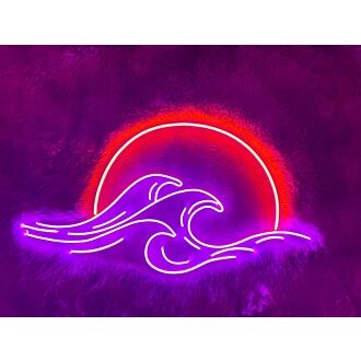 Sun Wave Sunrise Sunset Neon Sign