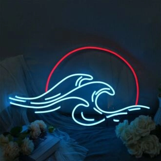 Sunset And Waves Neon Sign