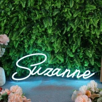 Suzanne Blue Neon Sign