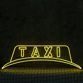 Taxi Light Sign Yellow Neon Sign