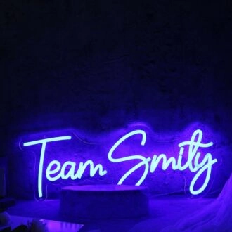 Team Smity Blue Neon Sign