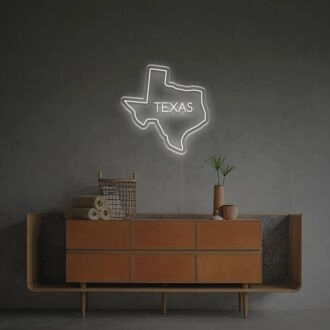 Brighten Your Space: Texas State Outline LED Neon Sign for Bars, Offices, and Home Decor Enthusiasts
