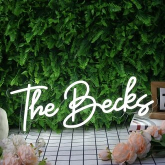 The Becks White Neon Sign