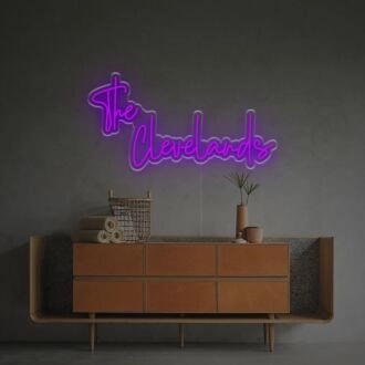 Brighten Up Your Space - The Clevelands LED Neon Sign for Bar, Office, and Home Decor Elegance.