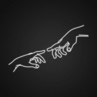 The Creation Of Adam Fingers Neon Sign for Art Lovers and Classic Decor