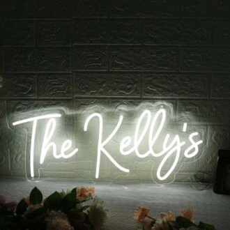 The Kellys White Neon Sign
