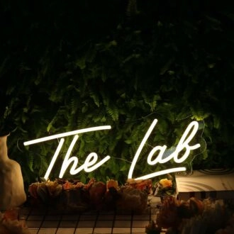 The Lab Yellow Neon Sign for Creative and Fun Spaces