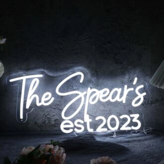The Spears EST 2023 White Neon Sign