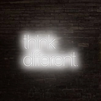 Think Different Neon Sign perfect for inspirational and creative spaces