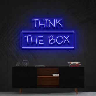Think Outside The Box Neon Sign for Motivational and Creative Spaces