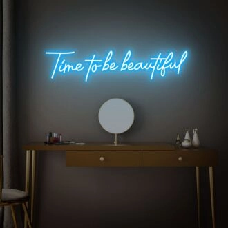 Brighten Up Your Wedding, Party, and Home Ambiance with Time To Be Beautiful Led Neon Sign Gift Neonparty Decor.