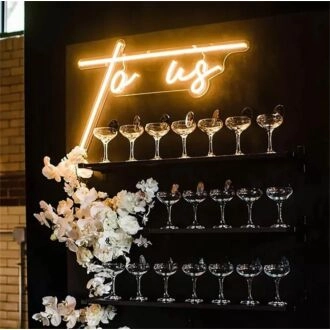 Brighten Your Special Day and Home Space with the To Us LED Neon Wedding Sign – Perfect for Weddings, Celebrations, and Romantic Decor.