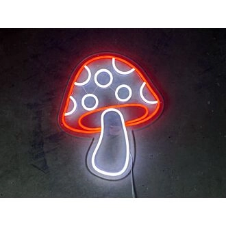 Toadstool Mushroom Neon Sign for Whimsical and Nature-Inspired Decor