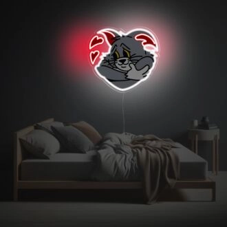 Enhance Your Space: From Home Decor to Weddings, Tom With Red Heart LED Neon Acrylic Artwork Lights Up Every Occasion.
