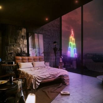 Tower Neon Sign for City and Urban Decor