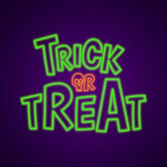Trick Or Treat Neon Sign Ideal for Halloween decorations