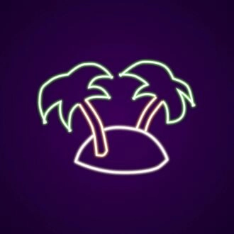 Tropical Island Neon Sign Bring a tropical vibe to your decor