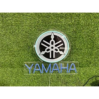 Brighten Up Your Space: Uv Yamaha Logo LED Neon Sign - Perfect for Bars, Home Decor, and Motorcycle Enthusiast Gatherings.