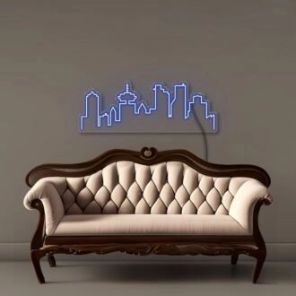 Vancouver Cityscape Neon Signs