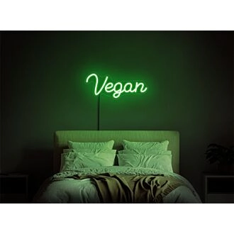 Brighten Your Space: Vegan LED Neon Sign Perfect for Home Decor, Trendy Cafes, and Conscious Events.