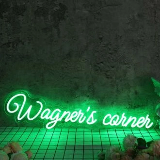 Wagener's corner Green Neon Sign