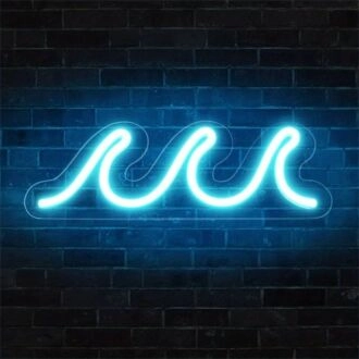 Brighten Up Your Nights: Wave LED Neon Signs for Bedroom, Perfect for Home Decor, Bars, and Festive Celebrations.