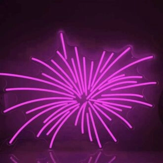 Wedding Fireworks Romantic Decor Neon Light