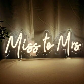 Miss to Mrs Wedding Neon Sign