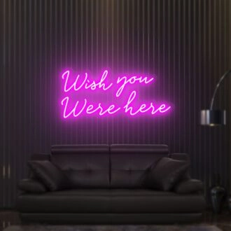 Brighten Up Your Space: Perfect for Home Decor, Office Vibes, and Bar Ambiance with the Wish You Were Here Neon Sign Wish You Were Here Sign Wish You Were Here Led Sign.