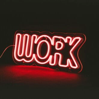 Work Neon Sign
