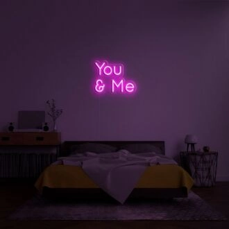 You Me Neon Sign for Romantic Decor