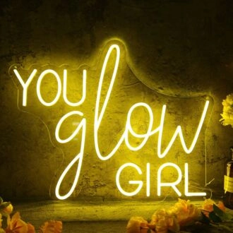 You Glow Girl Yellow Custom Neon Sign