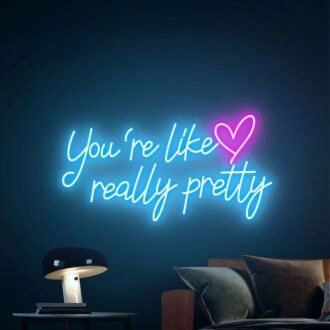 Brighten Up Your Beauty Room, Bar, or Wedding: You Re Like Really Pretty Led Neon Sign Led Wall Art Beauty Room Decor Gift For Her