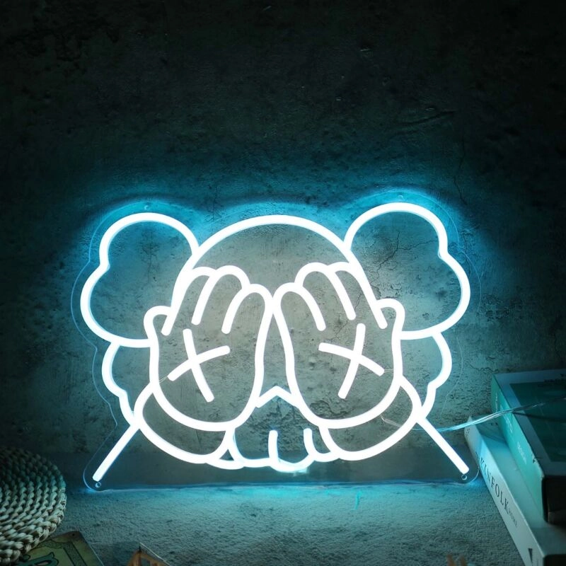 KAWS Cover Face Custom Neon Sign
