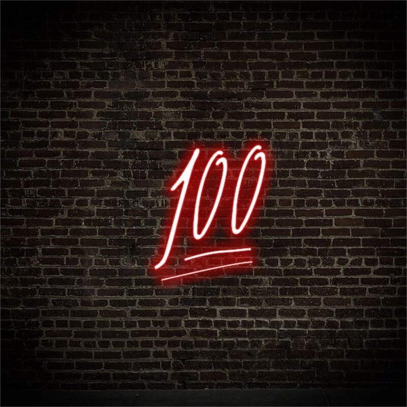 Fun 100 Sign Enhance Your Bar, Game Room, or Party Ambiance with the Vibrant 100 ...