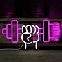 Gym Hand Holding Dumbbell Style 1 Neon Sign