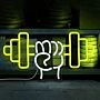 Gym Hand Holding Dumbbell Style 1 Neon Sign