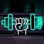 Gym Hand Holding Dumbbell Style 1 Neon Sign